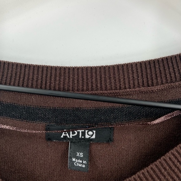 Apt 9 Brown/Black Stripped Dress/Sweater Ladies XS - Picture 3 of 5
